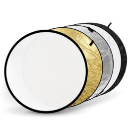 5 in 1 folding reflector kit 42' (107cm) translucent, white, silver, gold & black